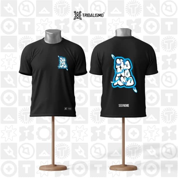 Lettering Azul e Branco