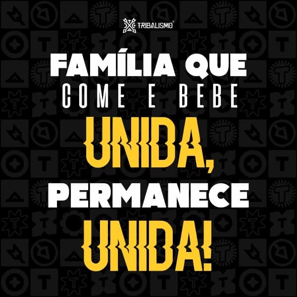 Família que come e bebe unida, permanece unida